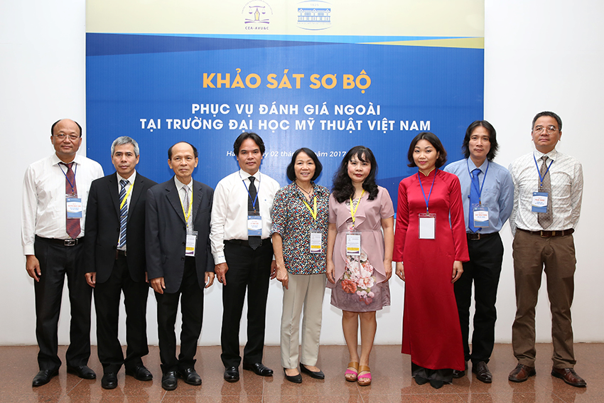 The Representatives of the CEA-AVU&C Review Team and the Leaders of the Viet Nam University of Fine Art