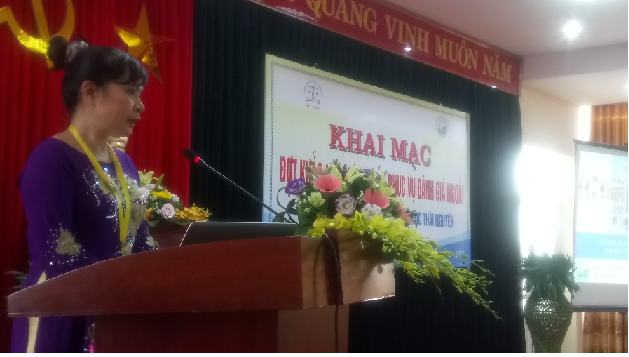 Associate Professor, PhD. Nguyen Phuong Nga spoke at the Opening Ceremony of the KSCT round to serve the assessment of Nong Lam University - Thai Nguyen University