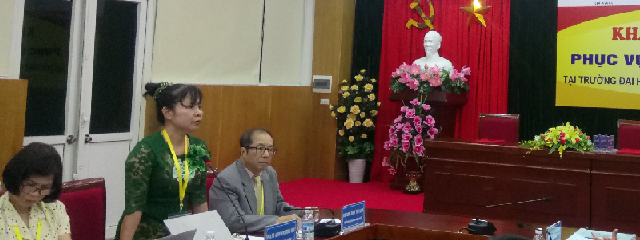 Associate Professor, PhD. Nguyen Phuong Nga - Director of the Center for Education Quality Assessment - Vietnam Association of General Assembly of Vietnam gave his opinion at the KSSB session serving the evaluation of the University of Economics and Industrial Technology