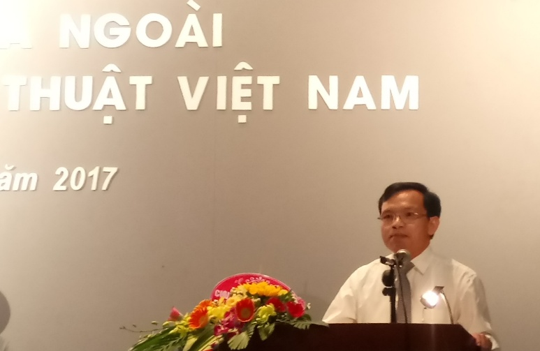 Associate Professor, PhD. Mai Van Trinh - Director, Department of Quality Management - Ministry of Education and Training spoke at the Opening Ceremony of CTTS to serve the assessment of Vietnam University of Fine Arts
