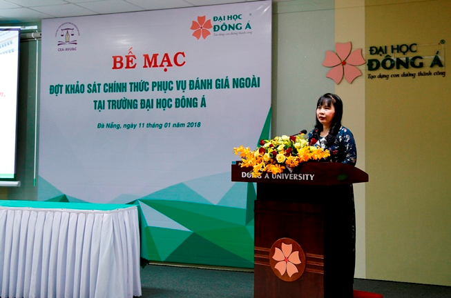Associate Professor, PhD. Nguyen Phuong Nga spoke at the Closing Ceremony of the KSCT round to serve the Evaluation of Dong A University