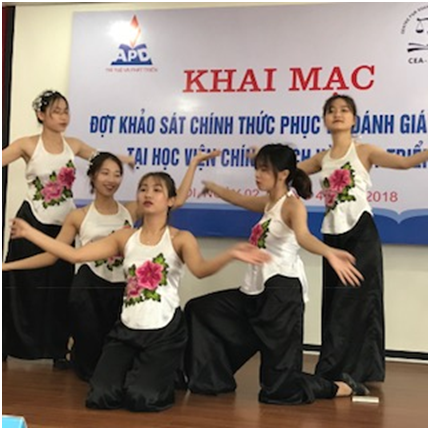 Student performance to celebrate the opening ceremony of KSCT at the Academy of Policy and Development