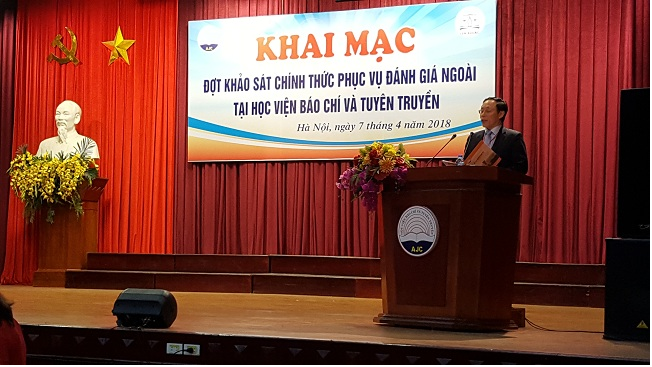 Director of the Academy of Journalism and Communication reported at the opening ceremony of KSCT to serve external assessment of the Academy of Journalism and Communication